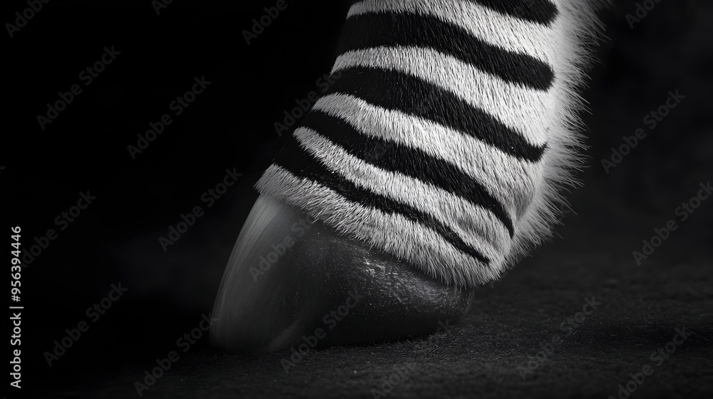 Aufkleber captivating macro photograph showcasing the intricate and mesmerizing texture of a zebra s hoof with
