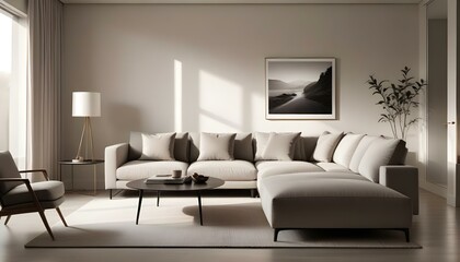 Photo interior modern design room 3d illustration