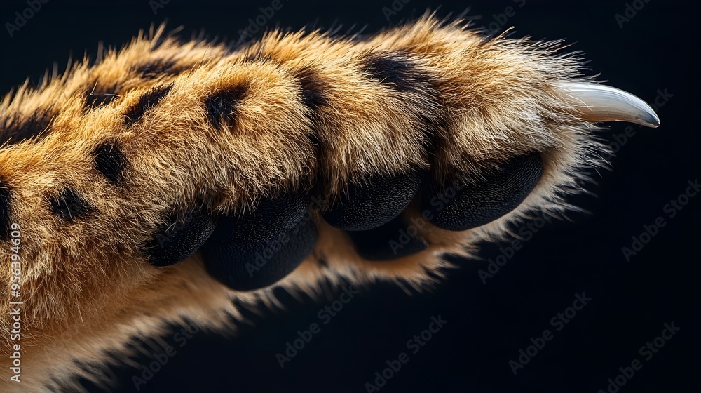Aufkleber macro photograph showcasing the intricate details and sharp textures of a cheetah s powerful claw th