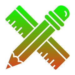 Ruler And Pencil Icon