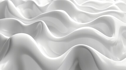 Obraz premium Abstract Background Flowing, White, Wavy Swirls With A Smooth, Soft, Creamy Texture.