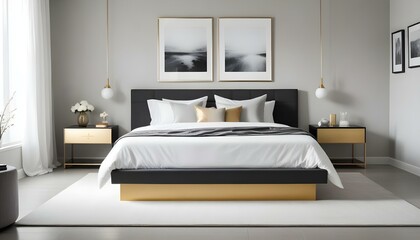 Photo interior modern design room 3d illustration
