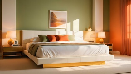 Photo interior modern design room 3d illustration