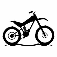 Obraz premium Snow bike Black silhouette