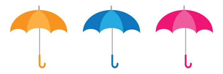 Beach umbrella line and solid icon, summer concept, parasol sign on white background, sun umbrella icon in outline style for mobile concept and web design © ISHWARAN