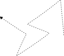 hand drawn dotted arrows element