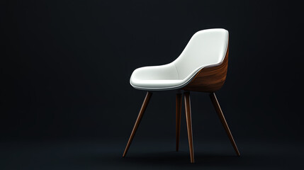 Modern White Chair.