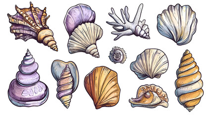 Whimsical Nature: A Delightful Fusion of Sea, Cute Animals, and Scenic Graphic Elements