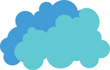 Royalty-Free Orange 3D Clouds - Isolated Transparent Background. Generated With AI