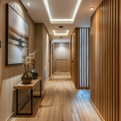 Fototapeta premium decoration and design in modern corridor