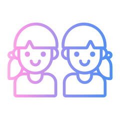 twins Line Gradient Icon