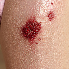 Fototapeta premium close up of rash diseases