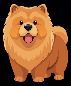 recommend clip art: "Charming Chow Chow Dog The Fluffy Canine Companion" Vector file or clipart