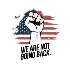 American Flag with Raised Fist Vector