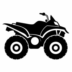 Quad bike Black silhouette