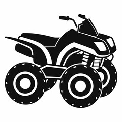 Obraz premium Quad bike Black silhouette