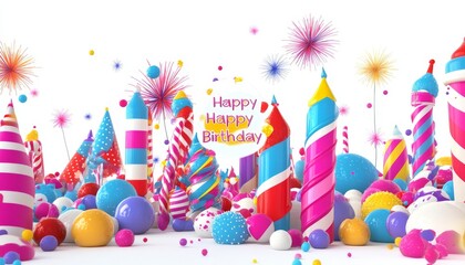 Obraz premium Colorful Birthday Celebration.