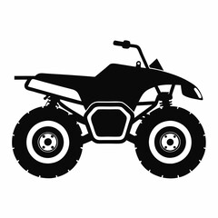 Quad bike Black silhouette