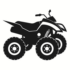 Obraz premium Quad bike Black silhouette