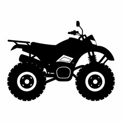 Obraz premium Quad bike Black silhouette