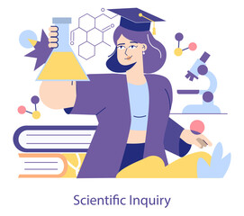 STEM Education. Flat Vector Illustration