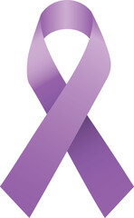 Purple Ribbon awareness a symbol for pancreatic cancer and epilepsy
