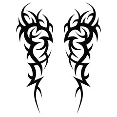 Tattoo designs. Tattoo tribal vector designs. Art tribal tattoo.