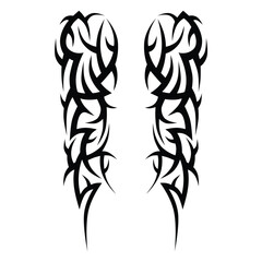 Tattoo designs. Tattoo tribal vector designs. Art tribal tattoo.