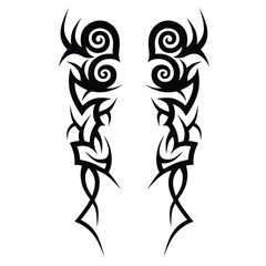 Tattoo designs. Tattoo tribal vector designs. Art tribal tattoo.