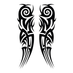 Tattoo designs. Tattoo tribal vector designs. Art tribal tattoo.
