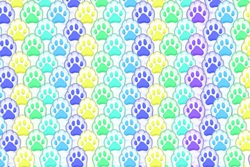 seamless pattern with paws of cat, pattern, cat hands illustration, cat palm illustration, seamless pattern of paw, paw print background, colorful background, colorful of cat hands background, meow