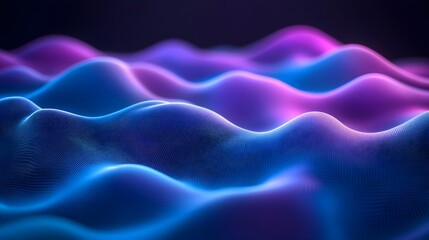 Fototapeta premium Abstract Blue Purple Neon Wave Background