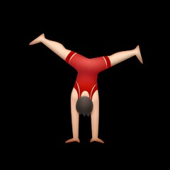 Acrobatic Excellence: The Handstand Emoji

