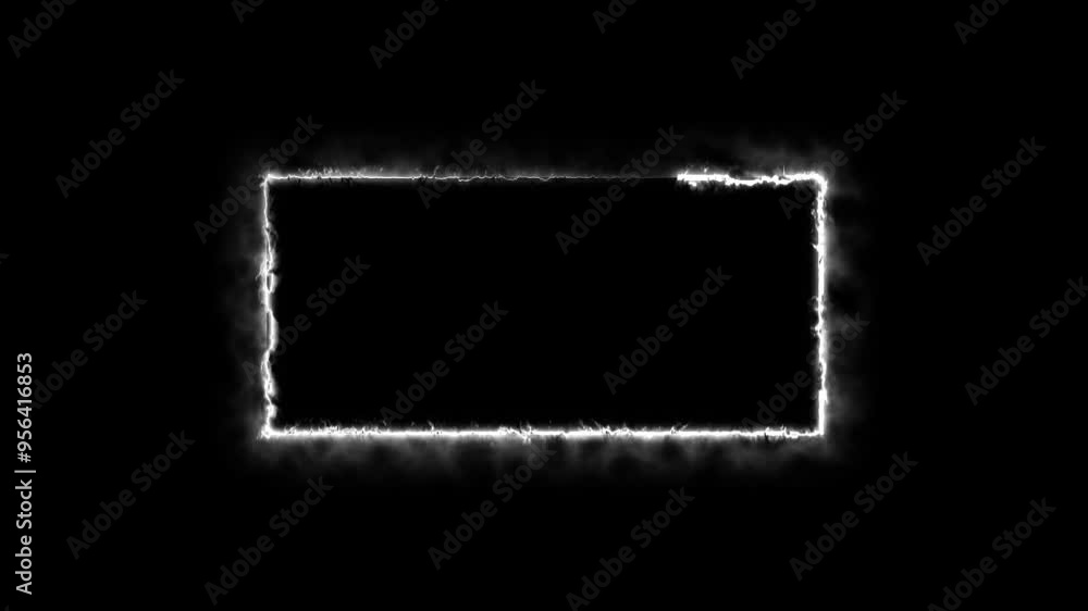 Poster abstract neon rectangle frame animation.