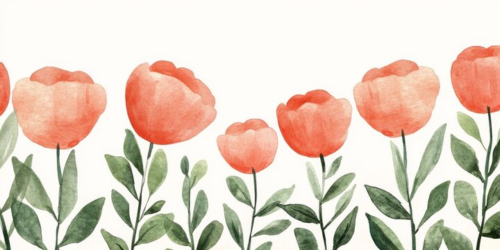 Diploma with watercolor floral borders soft and delicate design elegant calligraphy cream paper texture pink and green pastel palette certificate for achievements in arts crafts or education gentle an