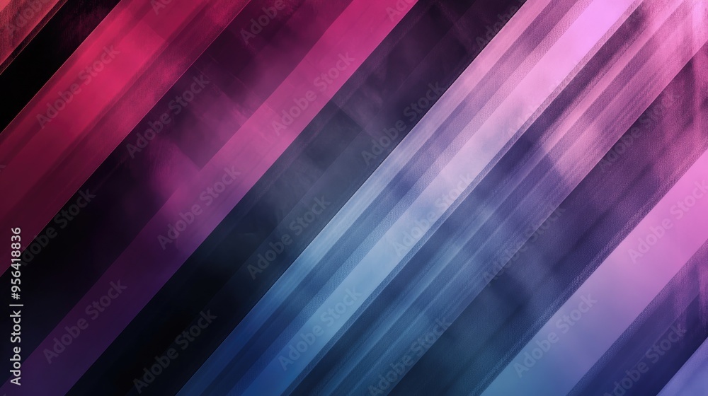 Poster Gradient diagonal stripes with a smoky overlay, creating an abstract background that is both mysterious and modern.