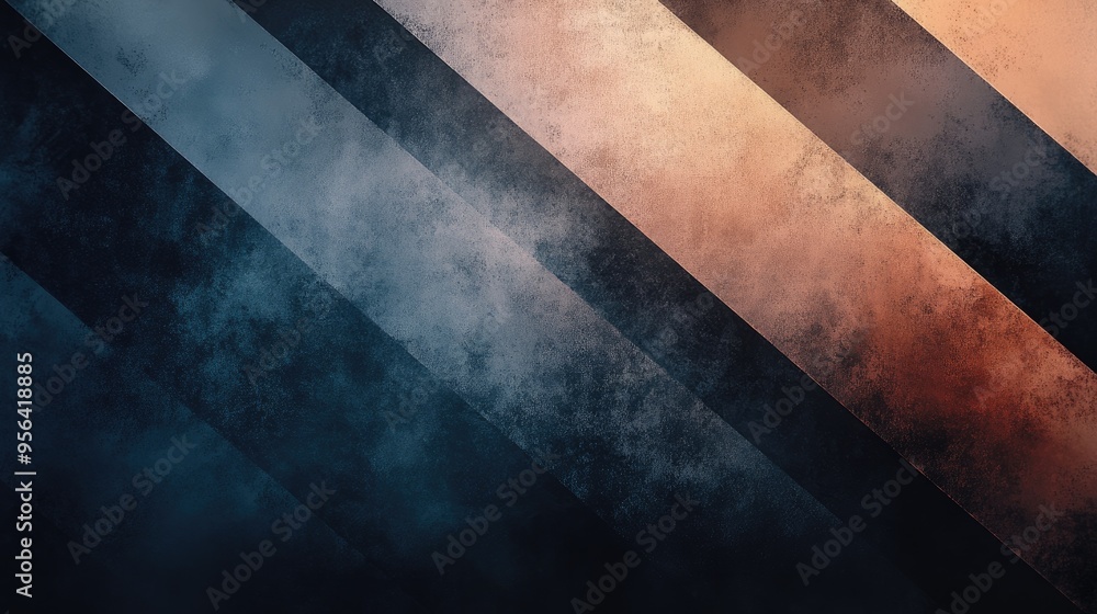 Poster Gradient diagonal stripes with a smoky overlay, creating an abstract background that is both mysterious and modern.