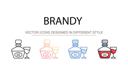 Brandy icon design with white background stock illustration