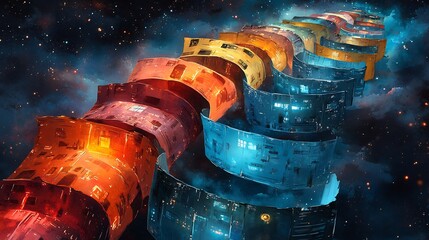 Illustrated mind map film genres exploring drama comedy thriller scifi and documentary styles