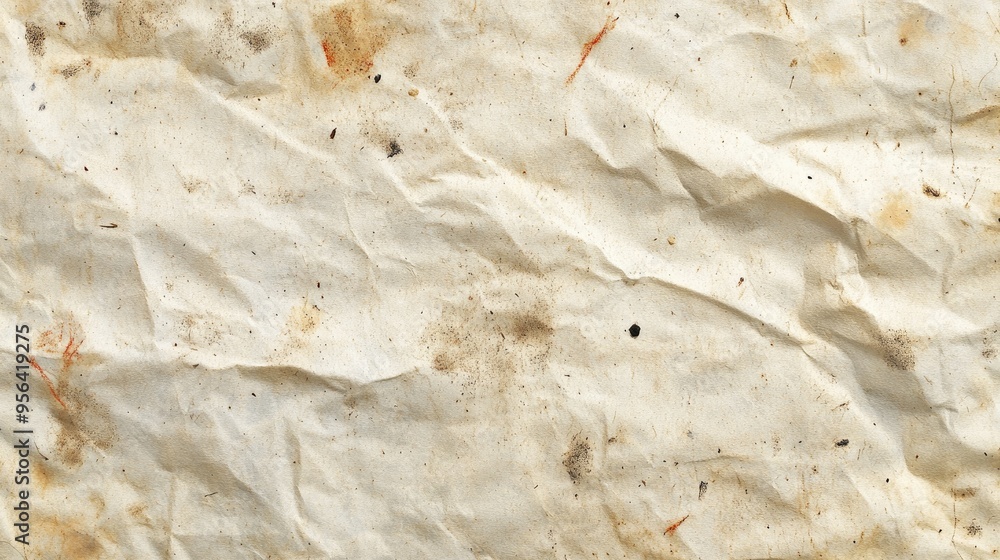 Poster high-resolution texture of handmade paper with natural specks and inclusions, perfect for rustic and
