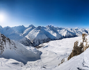 Fototapeta premium Lake Between Forests And Mountains