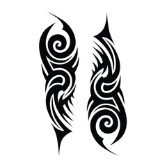 Tattoo designs. Tattoo tribal vector designs. Art tribal tattoo.