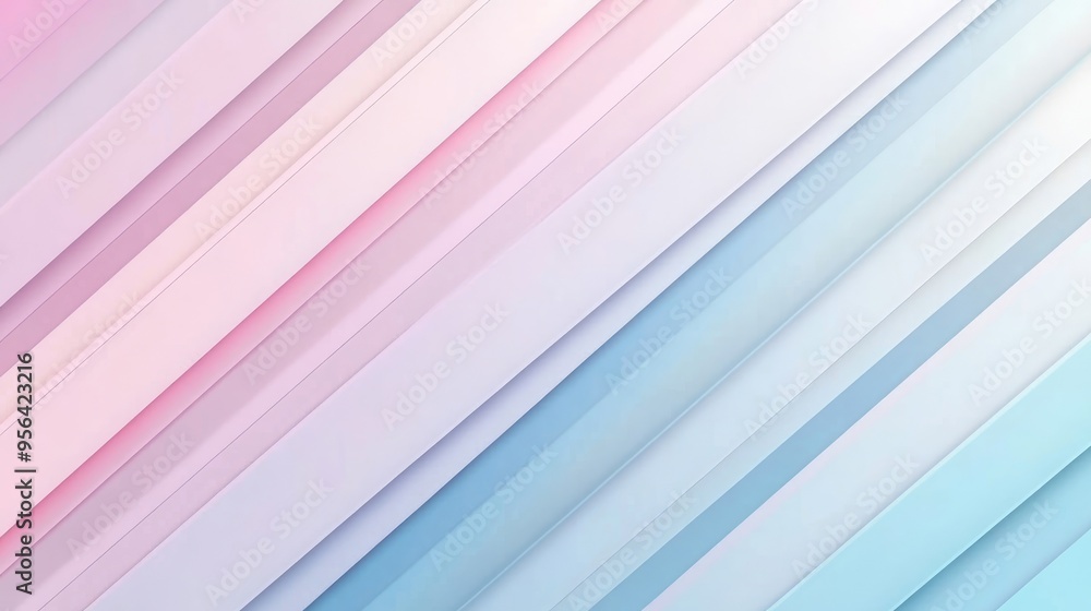 Poster minimalistic abstract background with soft pastel diagonal stripes blending smoothly, offering a cal