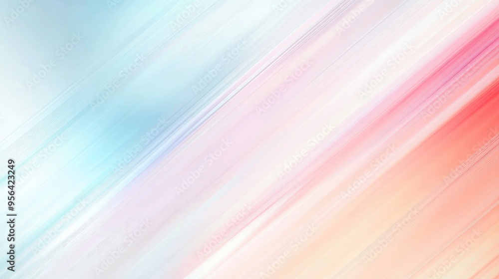 Poster minimalistic abstract background with soft pastel diagonal stripes blending smoothly, offering a cal