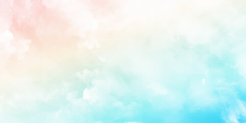 Hand painted watercolor pastel sky background vector design.