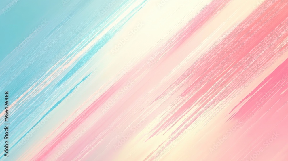 Poster soft, faded diagonal stripes in pastel hues, creating a subtle and soothing abstract background for 