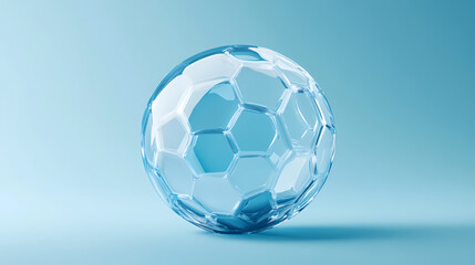 Naklejka premium Transparent sphere, honeycomb geometric structure