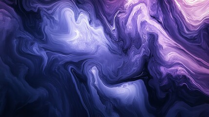 Fototapeta premium Abstract, swirling patterns in shades of purple and blue.