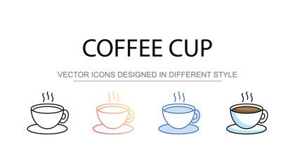 Coffee Cup icon design with white background stock illustration