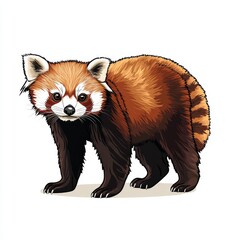 Obraz premium vector graphic of a red panda